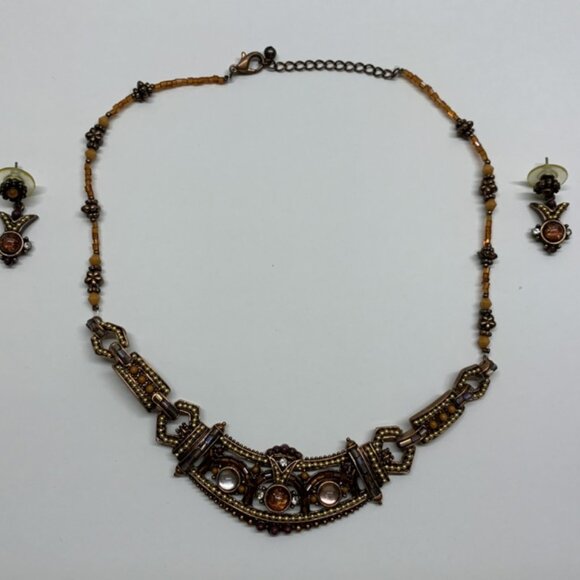 Inca-Style Necklace and Earrings Set - Picture 2 of 5